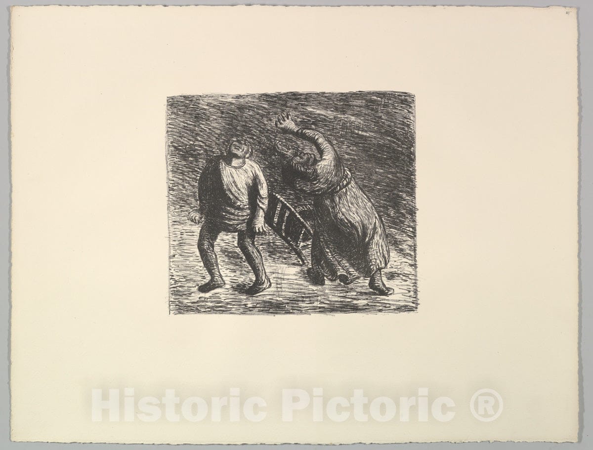 Art Print : Ernst Barlach - The Invisible One 2 (Das Unsichtbare) : Vintage Wall Art