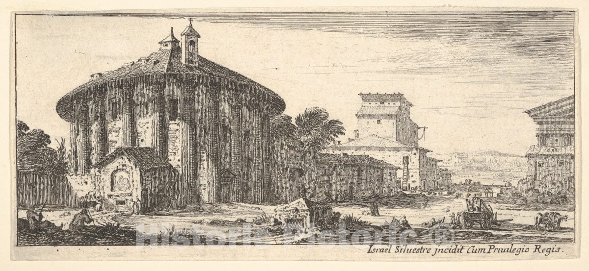 Art Print : Israel Silvestre - A View in Italy : Vintage Wall Art