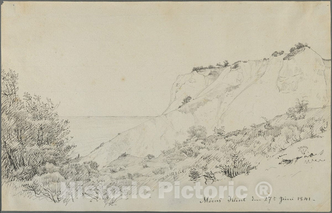 Art Print : Peter Christian Thamsen Skovgaard - The Cliff of Møn : Vintage Wall Art