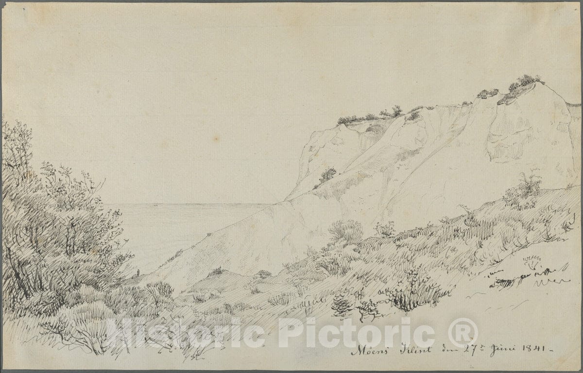 Art Print : Peter Christian Thamsen Skovgaard - The Cliff of Møn : Vintage Wall Art