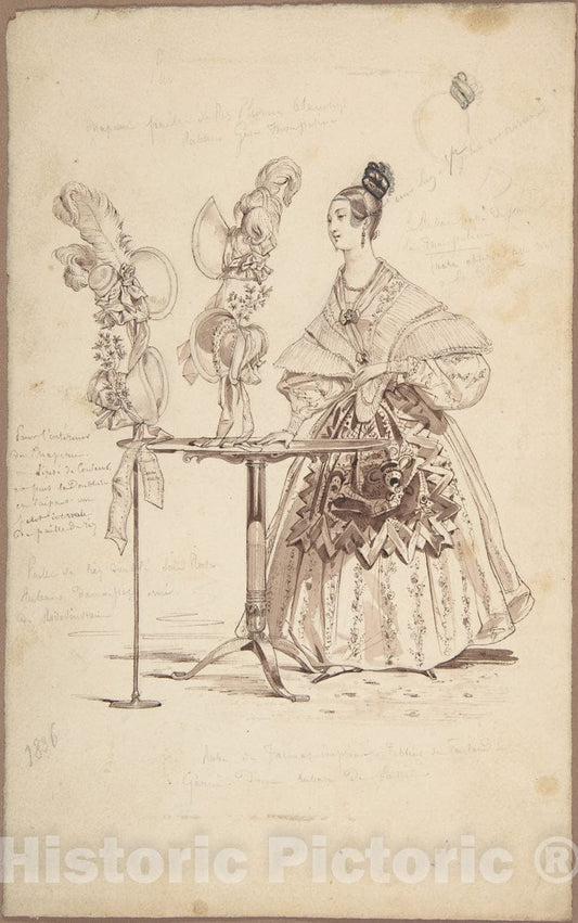 Art Print : Pierre-Numa Bassaget, Called Numa - Costume Design 2 : Vintage Wall Art