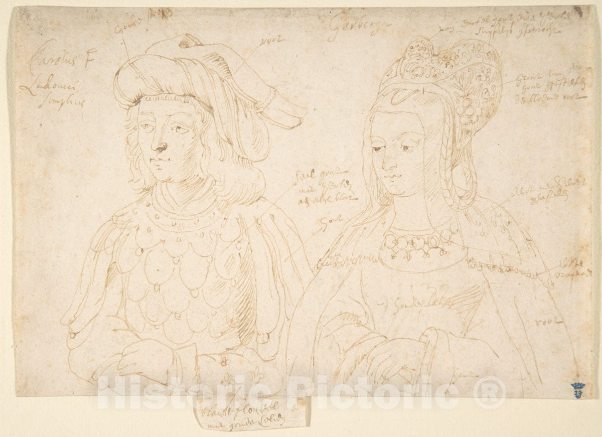 Art Print : Peter Paul Rubens - Carolus, Duke of Lower Lorraine and Gerberga : Vintage Wall Art