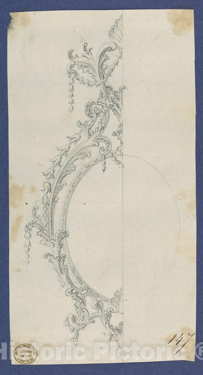 Art Print : Thomas Chippendale - Sconce, in Chippendale Drawings, Vol. I 4 : Vintage Wall Art