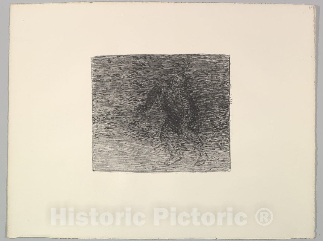 Art Print : Ernst Barlach - Crying Out in The Snow (Ruf im Nebel) : Vintage Wall Art