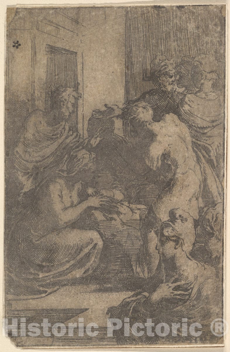Art Print : Parmigianino (Girolamo Francesco Maria Mazzola) - The Nativity : Vintage Wall Art