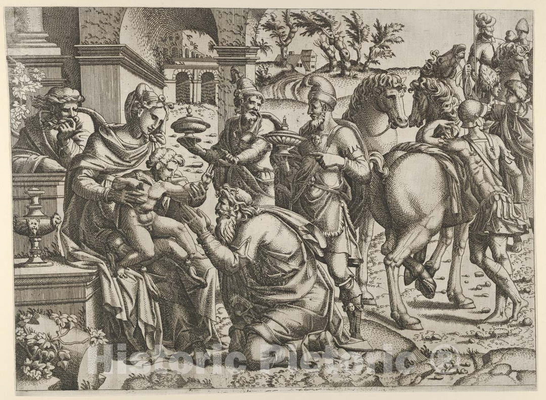 Art Print : Jean Mignon - Adoration of The Magi : Vintage Wall Art