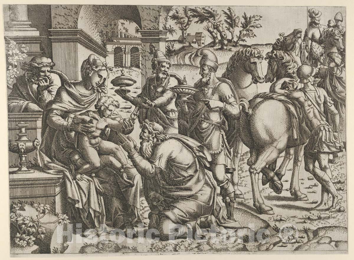 Art Print : Jean Mignon - Adoration of The Magi : Vintage Wall Art
