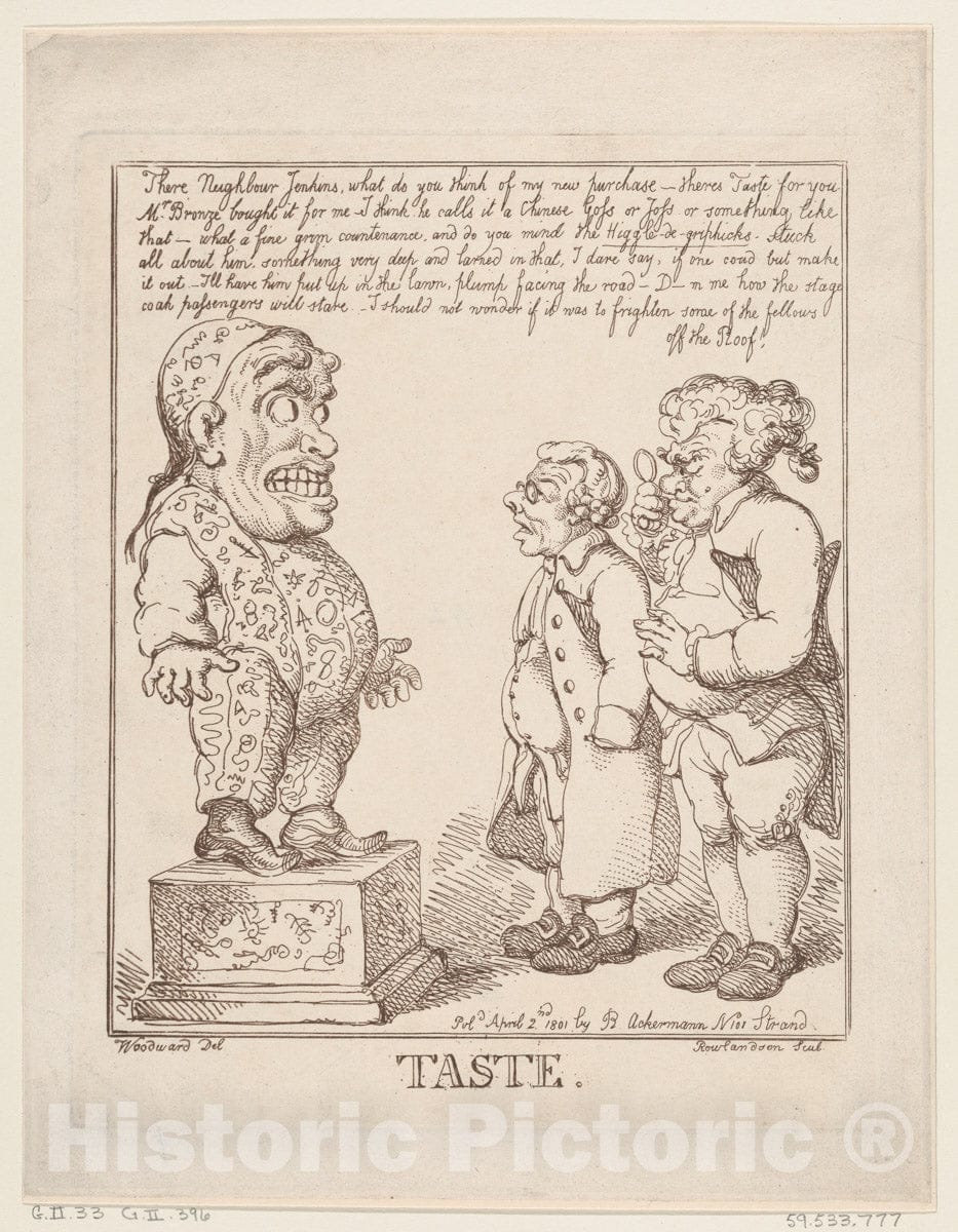 Art Print : Thomas Rowlandson - Taste 2 : Vintage Wall Art