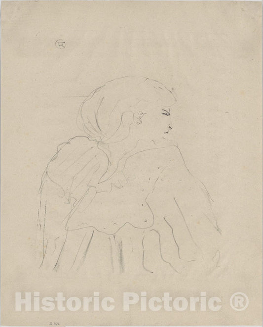 Art Print : Henri de Toulouse-Lautrec - Jane Hading : Vintage Wall Art