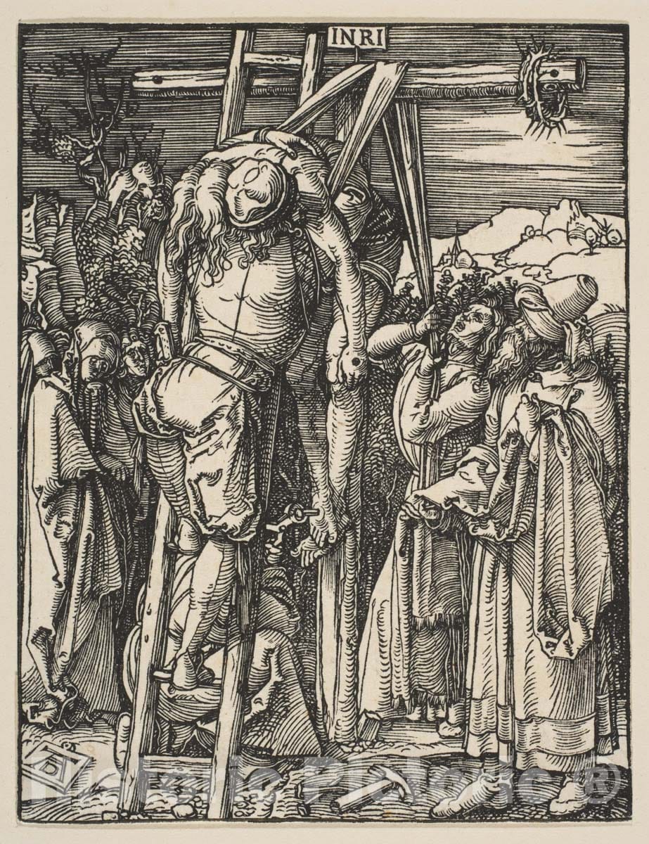 Art Print : Albrecht Dürer - The Descent from The Cross, from The Small Passion 2 : Vintage Wall Art