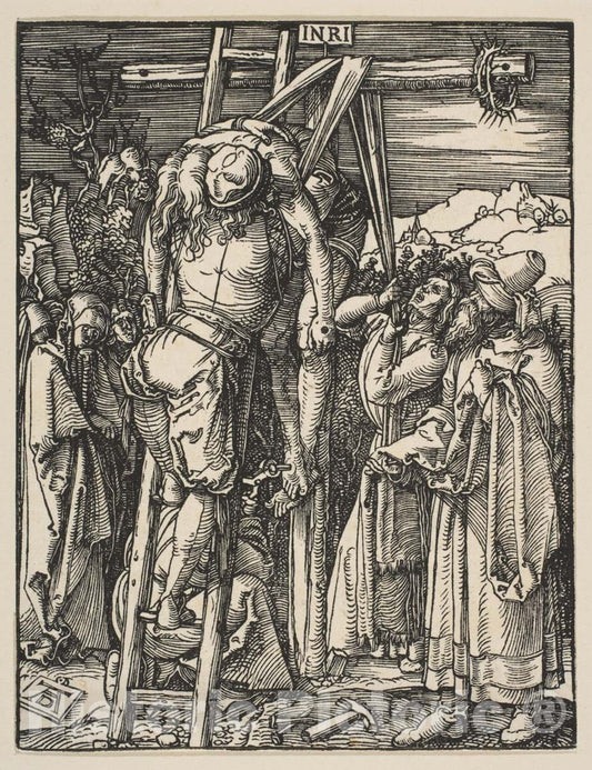 Art Print : Albrecht Dürer - The Descent from The Cross, from The Small Passion 2 : Vintage Wall Art