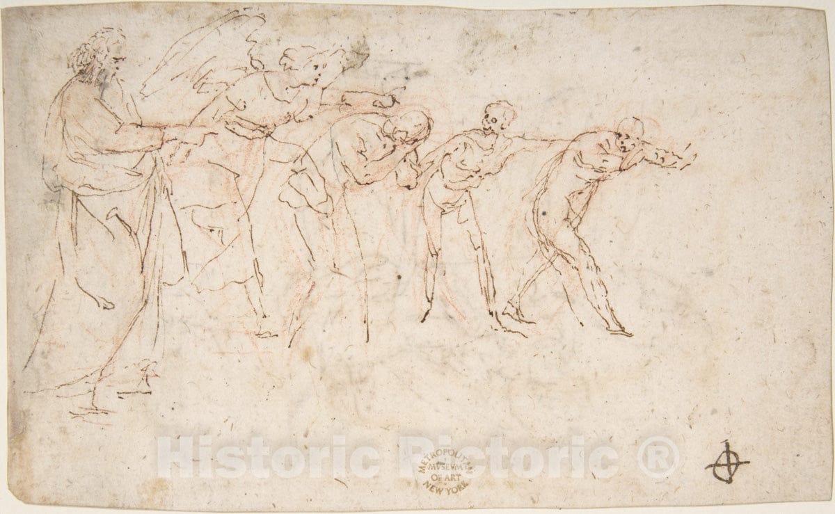Art Print : Francesco Allegrini - The Expulsion of Adam and Eve from Paradise (Recto)