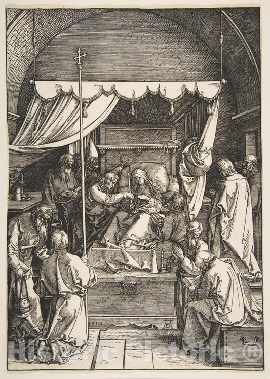 Art Print : Albrecht Dürer - The Death of The Virgin, from The Life of The Virgin : Vintage Wall Art