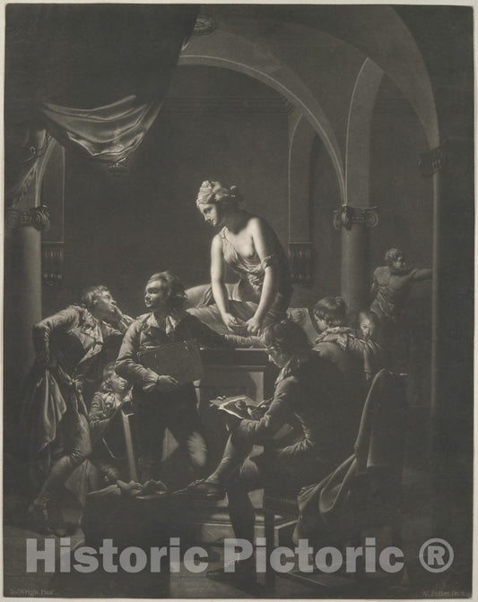 Art Print : William Pether - an Academy by Lamplight : Vintage Wall Art