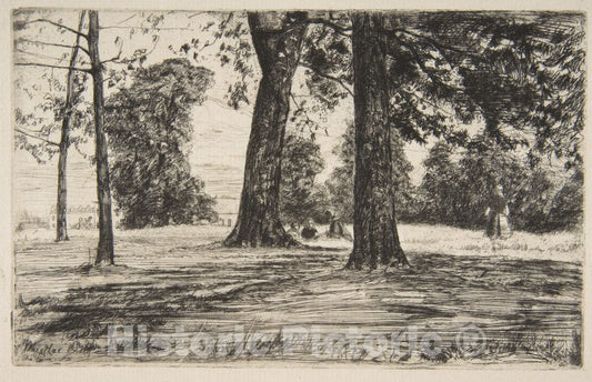 Art Print : James McNeill Whistler - Greenwich Park 1 : Vintage Wall Art