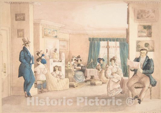 Art Print : Daughters of Bishop Parr - A Concert : Vintage Wall Art