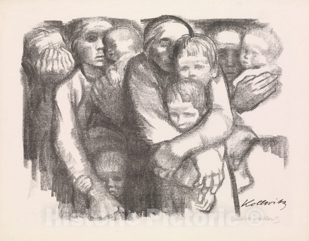 Art Print : Käthe Kollwitz - Mothers (Mütter) : Vintage Wall Art