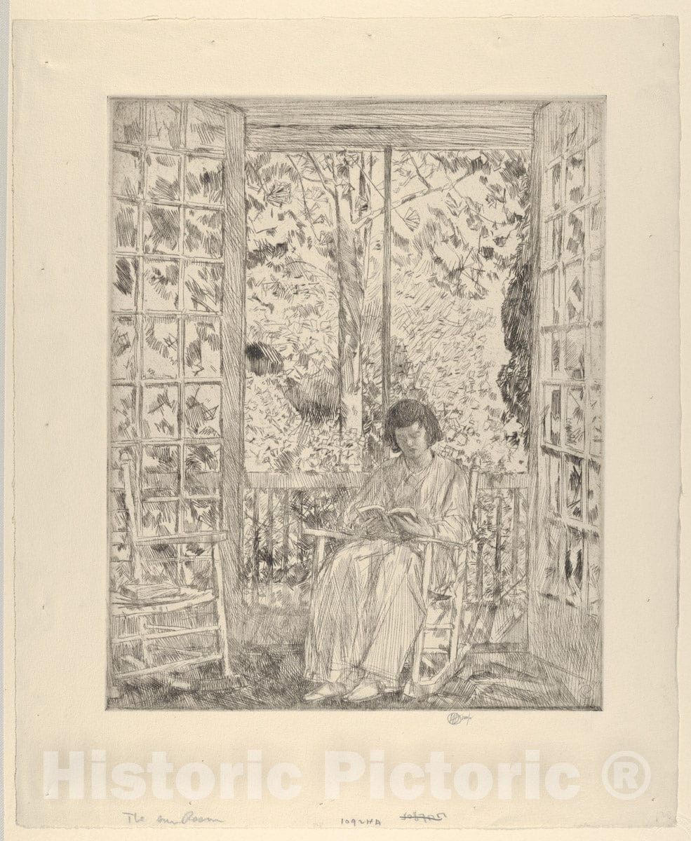 Art Print : Childe Hassam - The Sun Room : Vintage Wall Art