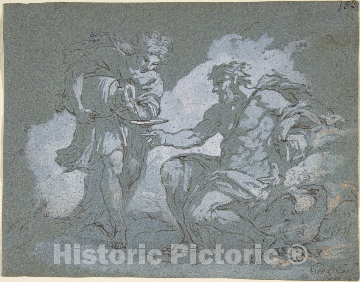 Art Print : Johan Carl Loth - Jupiter and Ganymede : Vintage Wall Art