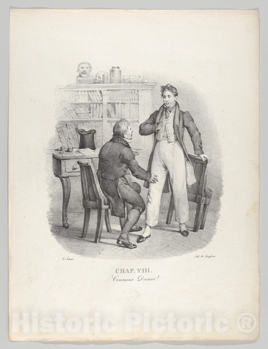 Art Print : Victor Adam - Chap. VIII: Comment Docteur! (What, Doctor?) : Vintage Wall Art