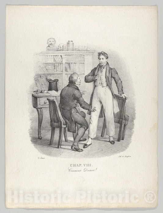 Art Print : Victor Adam - Chap. VIII: Comment Docteur! (What, Doctor?) : Vintage Wall Art