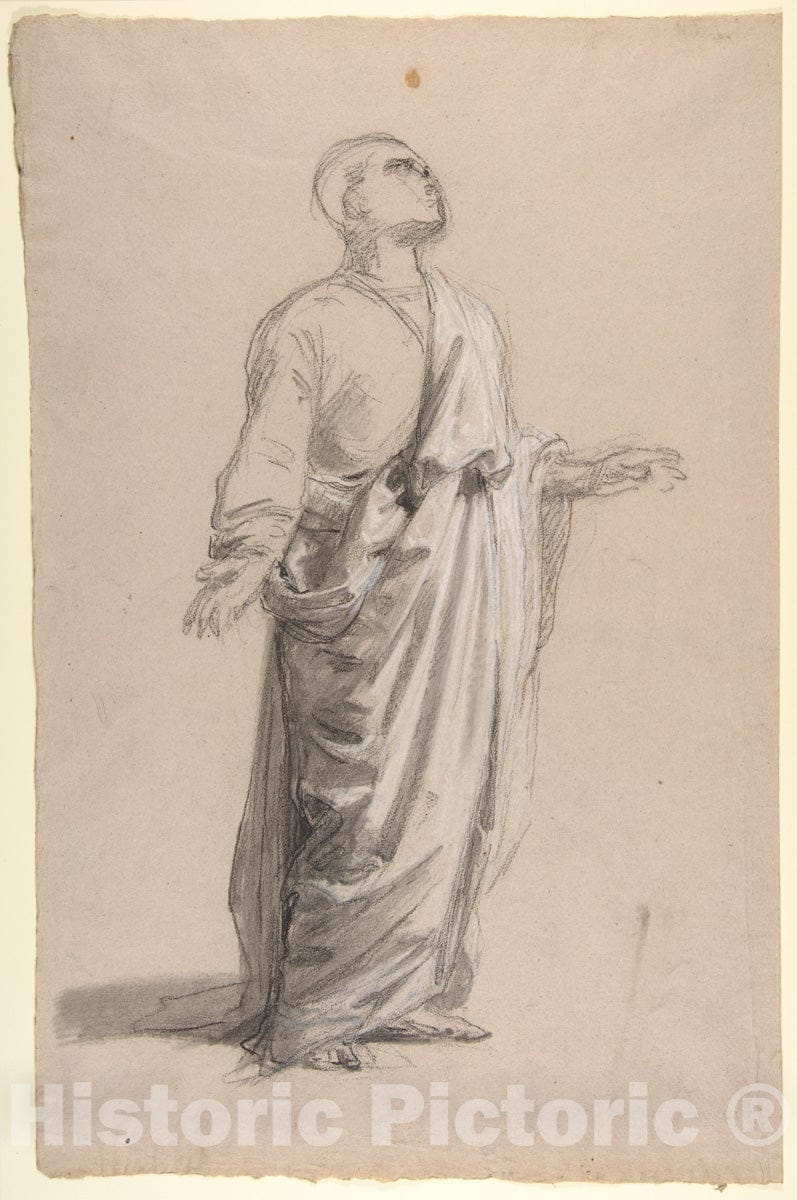 Art Print : Isidore Pils - Saint Remi (Lower Register; Study for Wall Paintings in The Chapel of Saint Remi, Sainte-Clotilde, Paris, 1858) v.1 : Vintage Wall Art