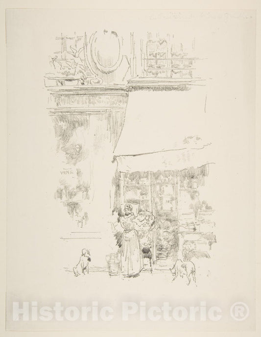 Art Print : James McNeill Whistler - La Fruitière de la Rue de Grenelle : Vintage Wall Art
