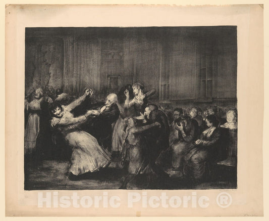 Art Print : George Bellows - Dance in a Madhouse : Vintage Wall Art