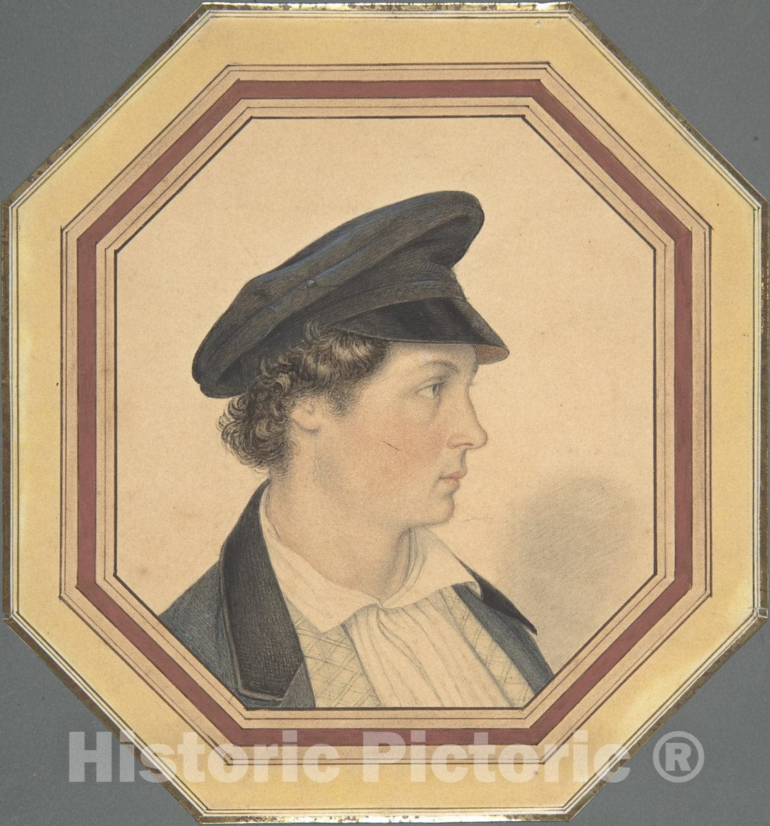 Art Print : Friedrich Olivier - Portrait of Julius Olivier, The Artist's Son : Vintage Wall Art