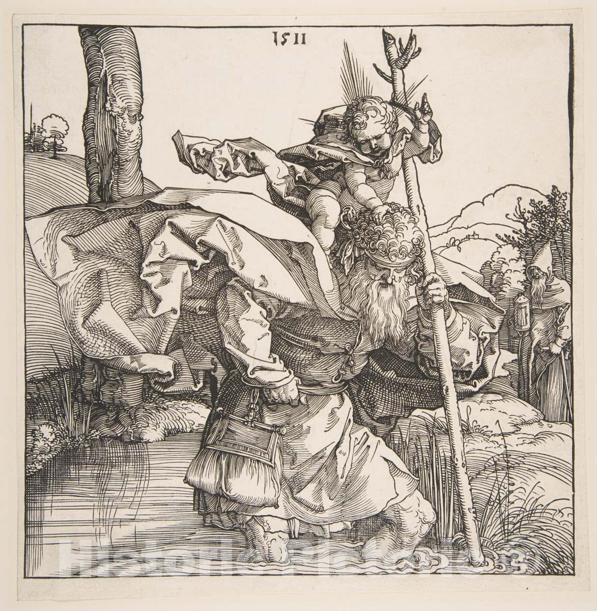 Art Print : Albrecht Dürer - Saint Christopher 2 : Vintage Wall Art