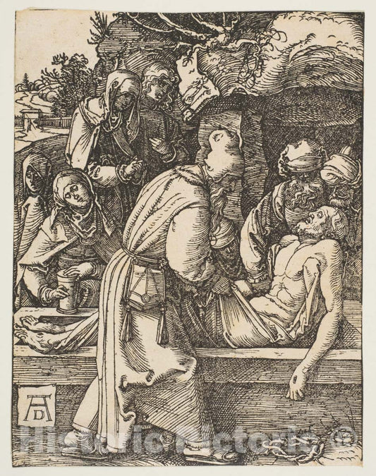 Art Print : Albrecht Dürer - The Deposition, from The Small Passion 2 : Vintage Wall Art