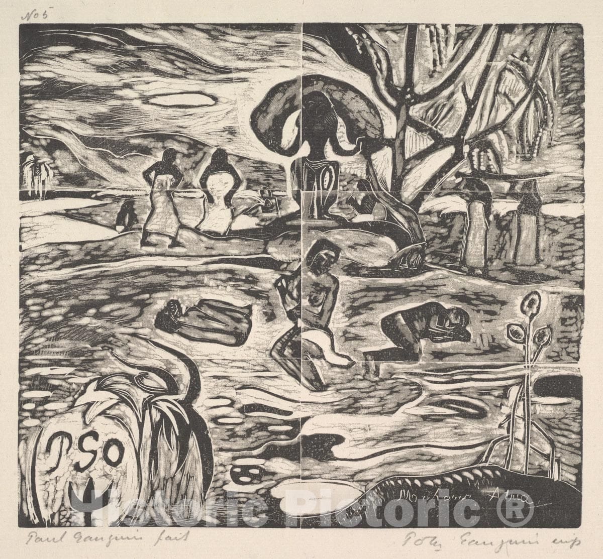 Art Print : Paul Gauguin - The Day of God : Vintage Wall Art
