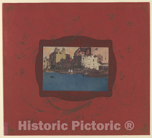 Art Print : Théodore Roussel - Chelsea Palaces, in Scarab, Grecian Key and Fly Pattern Mount : Vintage Wall Art