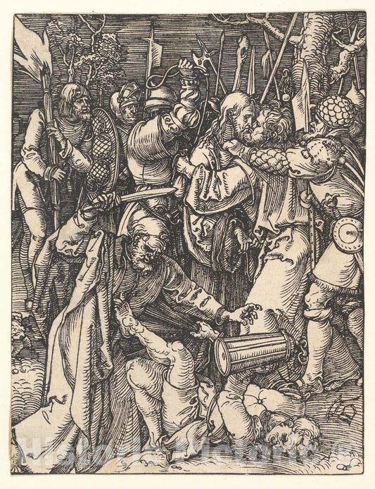 Art Print : Albrecht Dürer - The Betrayal of Christ, from The Small Passion 1 : Vintage Wall Art