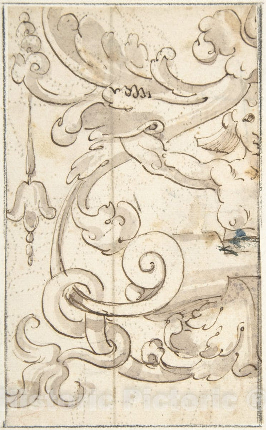 Art Print : Andrés de Melgar - Fragment of Ornamental Drawing after The Antique