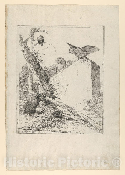 Art Print : Giovanni Battista Tiepolo - Frontispiece, from The Scherzi di Fantasia : Vintage Wall Art