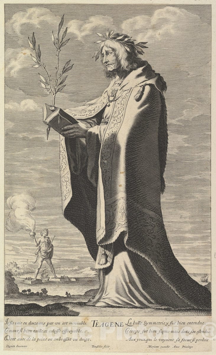 Art Print : Gilles Rousselet - Théagène : Vintage Wall Art
