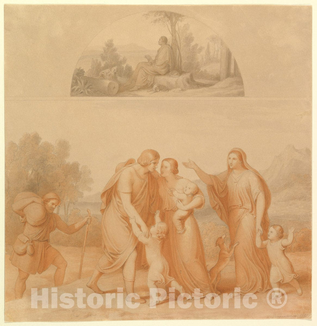 Art Print : Johannes Riepenhausen - The Return : Vintage Wall Art