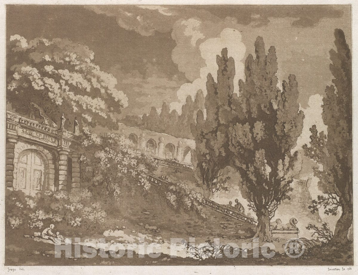 Art Print : Jean Claude Richard, Abbé de Saint-Non - La Jeu de la Palette : Vintage Wall Art