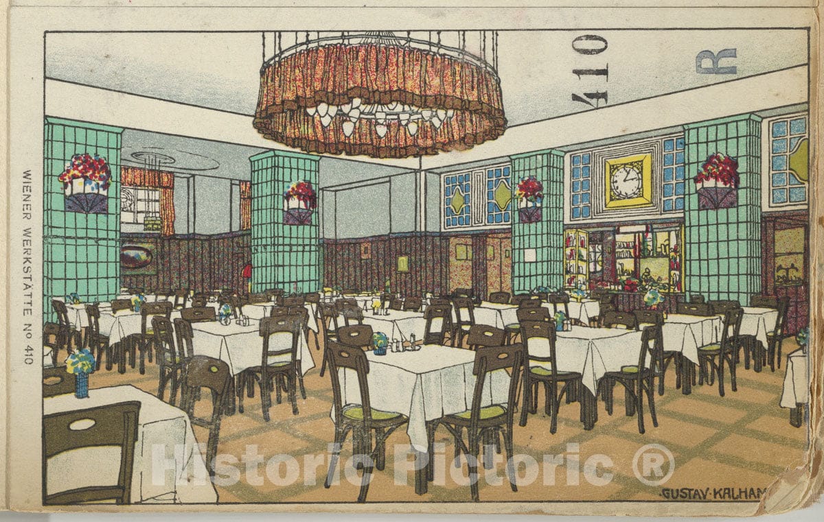 Art Print : Gustav Kalhammer - National Railway Station Restaurant, Vienna X, Josef Pohl (Restaurant Staatsbahnhof, Wien X, Josef Pohl) 3 : Vintage Wall Art
