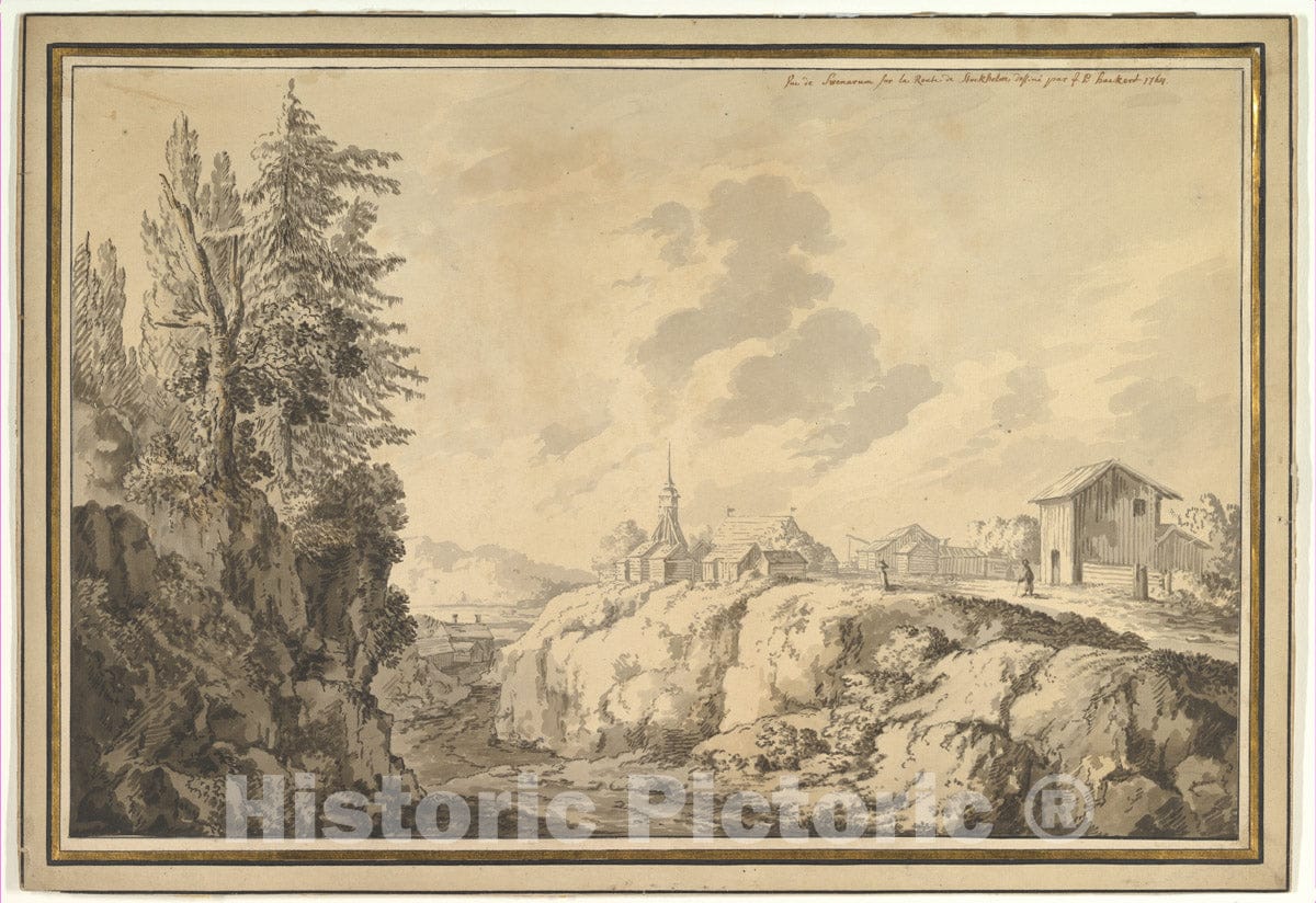 Art Print : Jacob Philipp Hackert - View of Svenarum in The Province of Småland, Sweden : Vintage Wall Art
