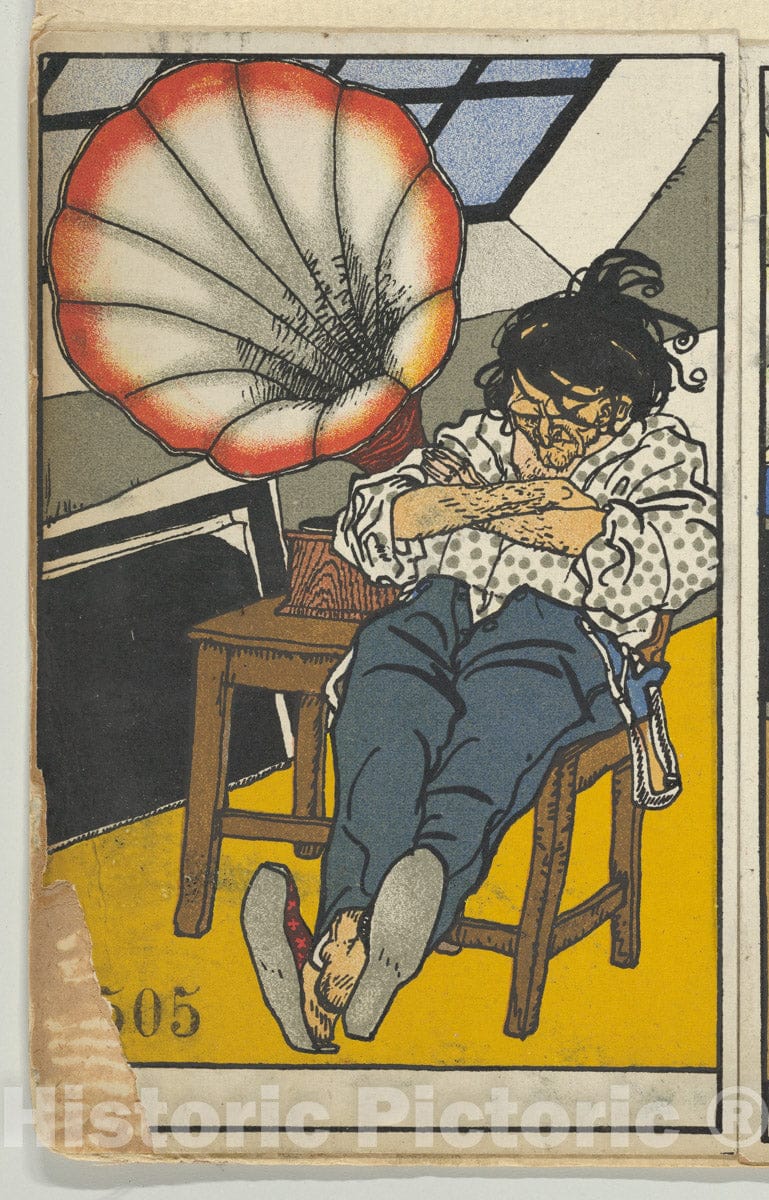 Art Print : Moriz Jung - A Beethoven Enthusiast (EIN Beethovenschwärmer) : Vintage Wall Art