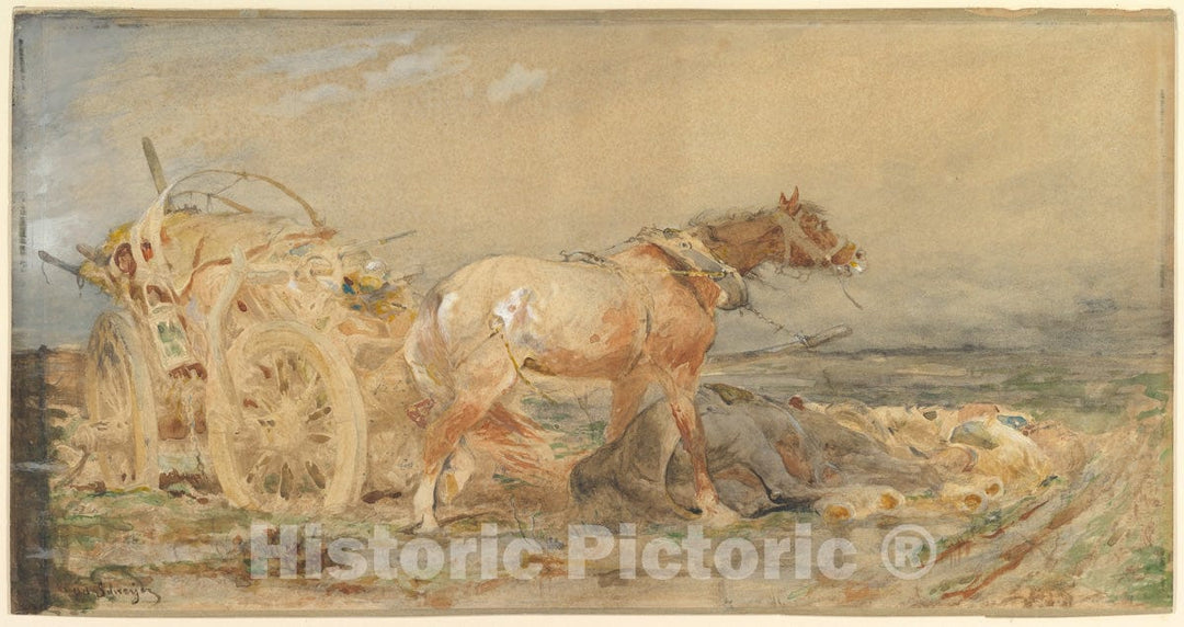 Art Print : Adolf Schreyer - Abandoned: Marshes of The Danube : Vintage Wall Art