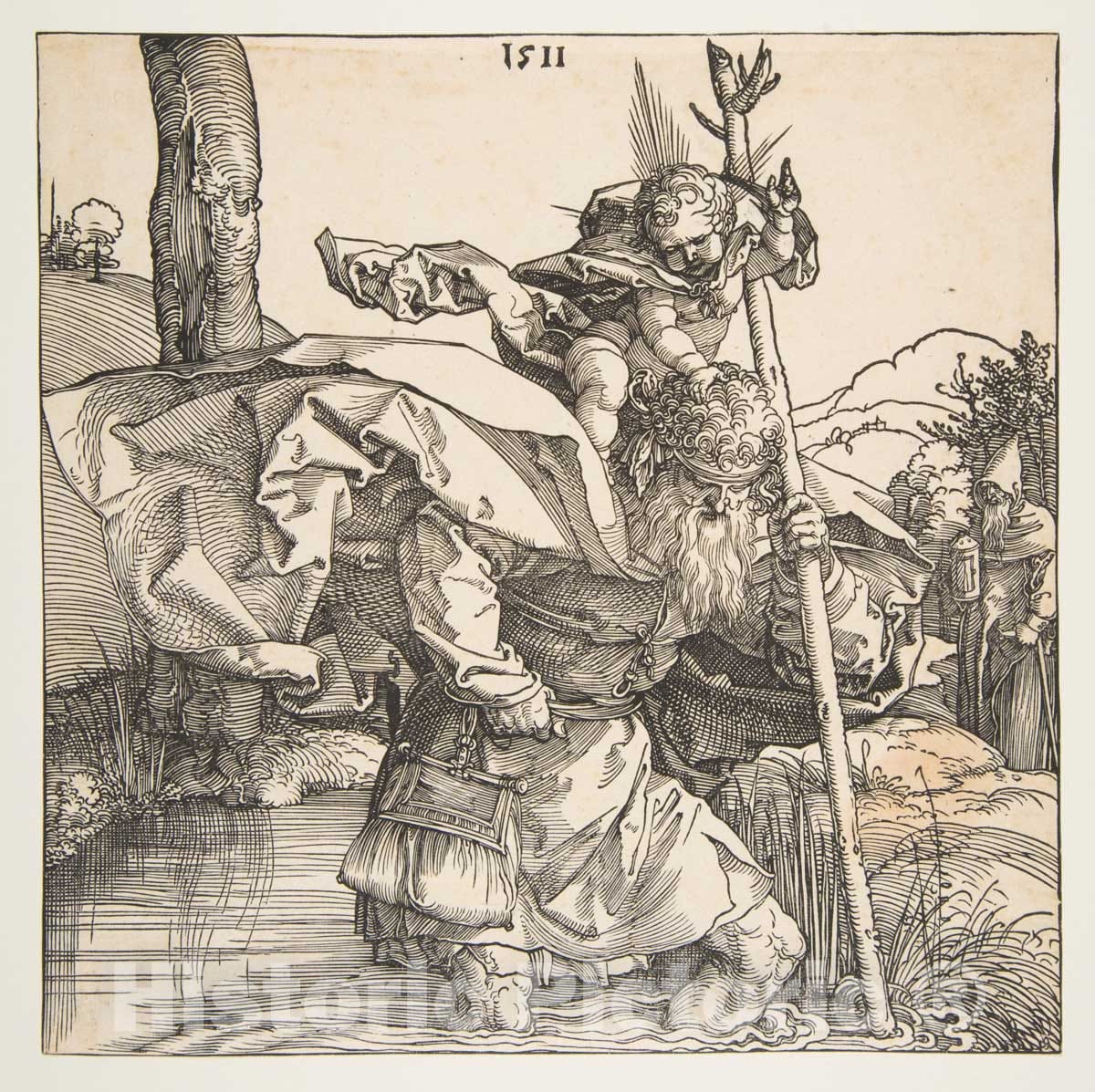 Art Print : Albrecht Dürer - Saint Christopher 1 : Vintage Wall Art