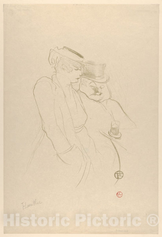 Art Print : Henri de Toulouse-Lautrec - in Their Forties : Vintage Wall Art