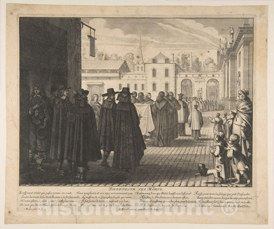 Art Print : Abraham Bosse - Burying The Dead : Vintage Wall Art