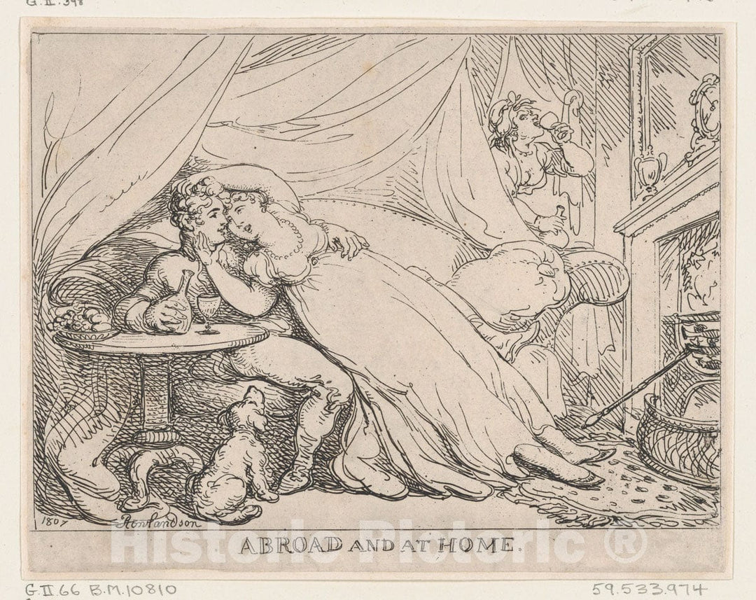 Art Print : Thomas Rowlandson - Abroad and at Home : Vintage Wall Art