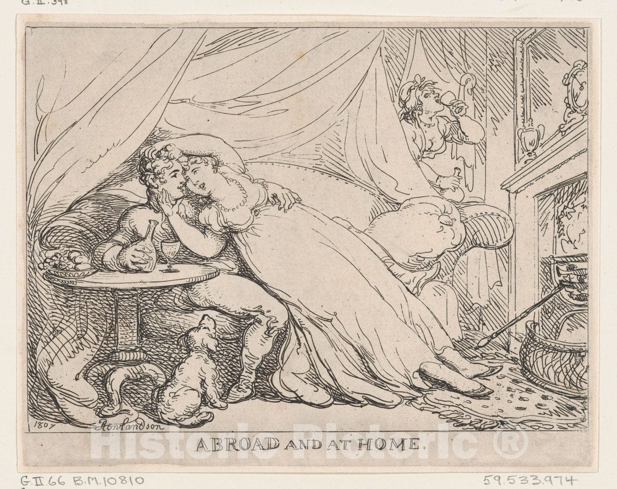Art Print : Thomas Rowlandson - Abroad and at Home : Vintage Wall Art