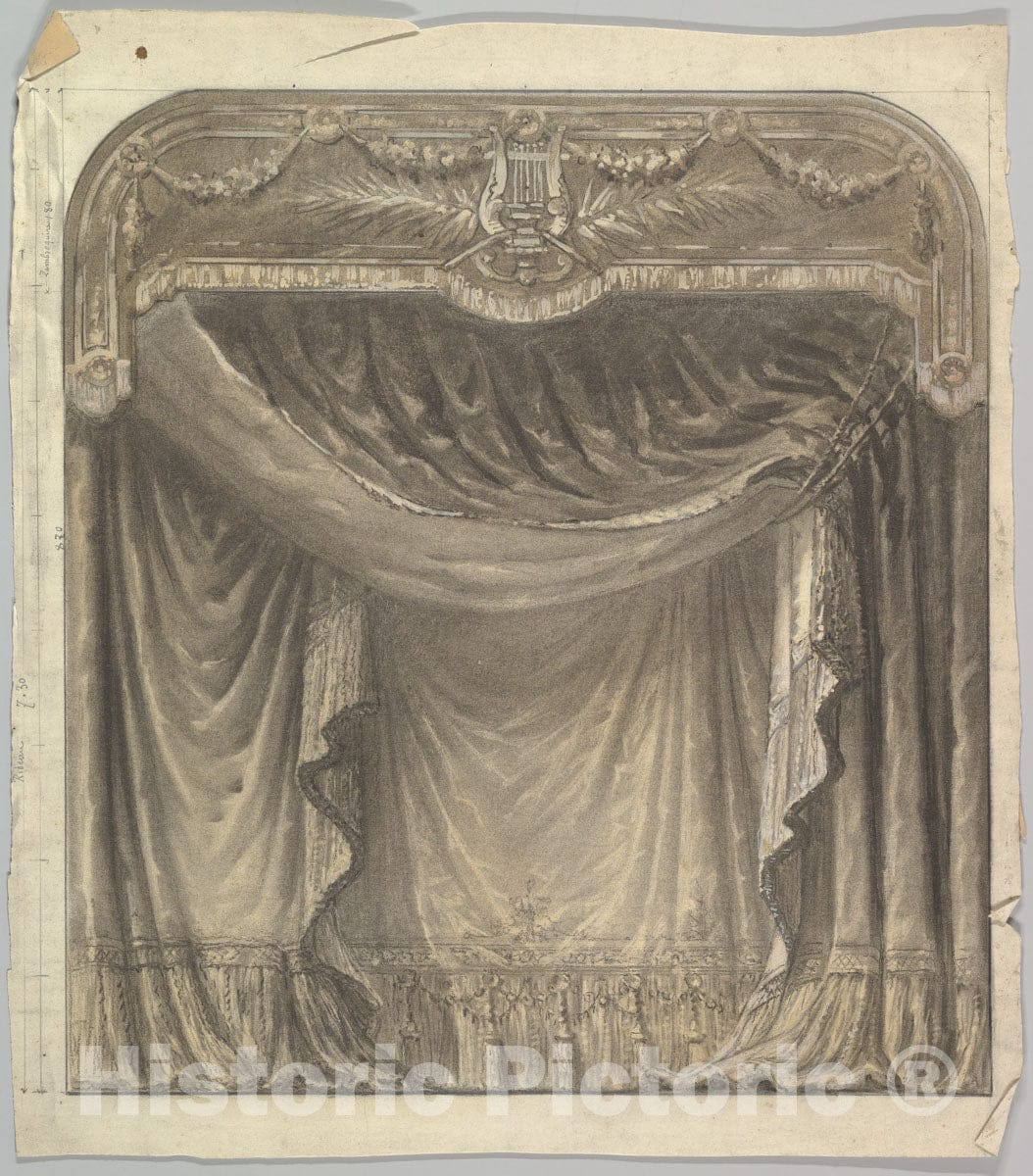 Art Print : Eugène Cicéri - Design for a Stage Set 10 : Vintage Wall Art