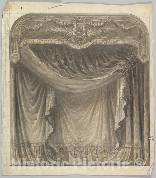 Art Print : Eugène Cicéri - Design for a Stage Set 10 : Vintage Wall Art